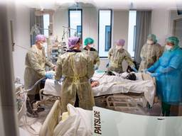 De behandeling van coronapatienten in Het Amphia Ziekenhuis in Breda (foto: ANP).