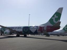 Een toestel van Transavia op Eindhoven Airport. Foto: Jos Verkuijlen