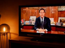 Rutte sprak Nederlanders toe over de coronacrisis. (ANP/ROBIN VAN LONKHUIJSEN)