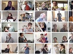 Een deel van de orkestleden van Sub Umbra uit Veldhoven. (Beeld: YouTube)