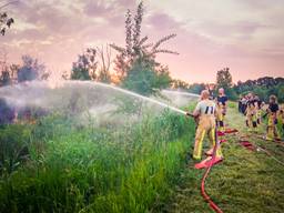 De brandweer aan het werk in de Peel (foto: Sem van Rijssel/SQ Vision).