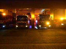 De brandweer van Schijndel geeft een lichtshow.