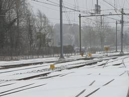 Ondergesneeuwde sporen en spoorwissels (archieffoto: ProRail)