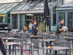 De terrassen waren rond zes uur leeg in Breda (foto: Omroep Brabant).