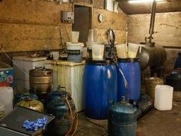 Het lab van binnen (foto: politie).