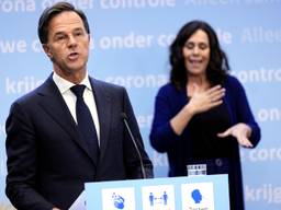 Demissionair premier Rutte tijdens een eerdere persconferetie (foto: ANP/Phil Nijhuis).