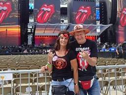 Peter en Jolanda Donks bij een concert van de Stones (privéfoto)
