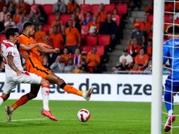 Gakpo maakte de laatste goal tegen Montenegro (foto: Orange Pictures). 