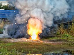 Brand op zonnepanelenveld in Dongen