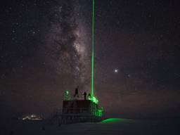 Antarctic Science Laser is verkozen tot de beste foto (beeld: Stijn Thoolen/National Geographic).