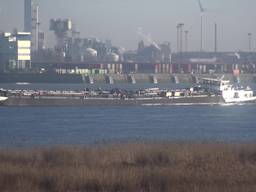 Stankoverlast in West-Brabant door lekkend styreen als gevolg van botsende vrachtschepen