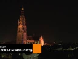 Studenten van de Avans Hogeschool vliegen in de Cultuurnacht Breda met drones door de Grote Kerk