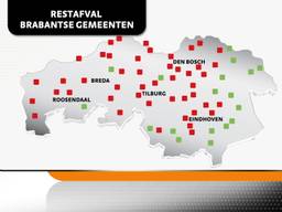 Meeste Brabantse gemeenten halen restafvalnorm niet