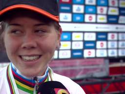 Thalita de Jong uit Ossendrecht is wereldkampioen veldrijden in Heusden-Zolder