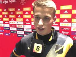 Lucas Schoofs maakte z'n debuut voor NAC tegen Ajax.