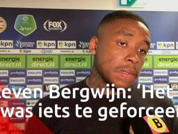 PSV'er Steven Bergwijn: 'Het was misschien een beetje te geforceerd'