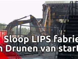 In Drunen is gestart met het slopen van de historische LIPS-fabriekspanden