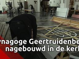 Replica synagoge Geertruidenberg op ware grootte nagebouwd in de kerk van de vestingstad