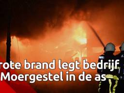 Grote brand verwoest bedrijfspand in Moergestel