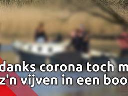 Ondanks de coronacrisis toch met vijf of zes man in één bootje de Biesbosch in 