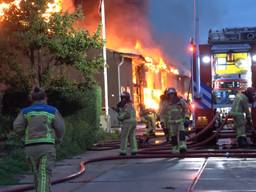 Grote brand in loods in Bergeijk 