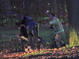 Stalbrand in Asten, kalveren lopen los rond