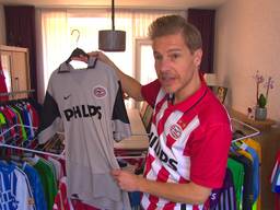 Martijn verzamelt gedragen PSV-shirts