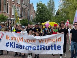 Honderden mensen demonsteren in Den Bosch tegen coronabeleid kabinet