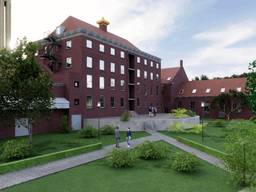 Een impressie van het hoe het wooncomplex er uit gaat zien (foto: Sabes BV).