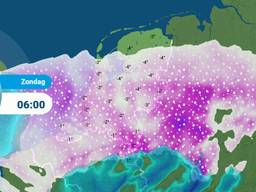 Kijk hier hoe de sneeuw over Brabant heen zal trekken