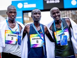 Het podium bij de ASML Marathon Eindhoven (foto: Marcel van Dorst, Eye4images).
