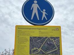 Samenscholingsverbod in het Vogelaarpark (foto: Gemeente Etten-Leur).