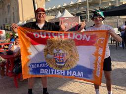 Bas (links) met een Engelse Hamilton-fan (foto: Bas van Bodegraven).