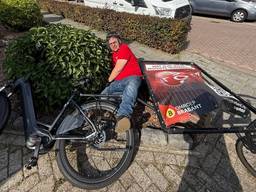 Niet alles verliep vlekkeloos tijdens de fietstocht van Kristian (foto: Omroep Brabant).