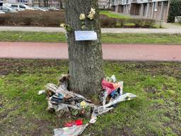 Vlakbij de plek waar de botsing gebeurde, lagen lang bloemen (foto: Hans Janssen).