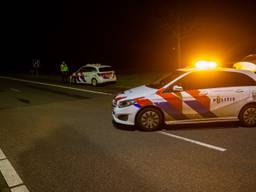 De politiewagens bij de afrit op de snelweg A17 bij Roosendaal (foto: Christian Traets/SQ Vision Mediaprodukties).