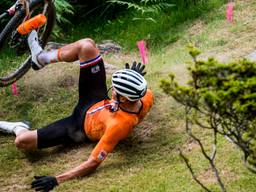 Mathieu van der Poel viel op de Olympische Spelen (foto: ANP).