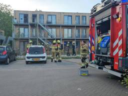 Brandweer redt hond en konijnen uit brandend huis, bewoner naar ziekenhuis (foto Addy Smits/Persbureau Heitink).