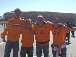 Het WK 2010 in Zuid-Afrika: Ronald van der Meer, Eelco Oele, Arno Theunisse en Jules van den Oever.