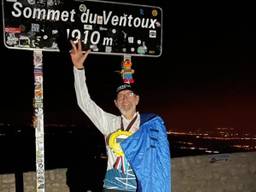 Kiske heeft het gehaald! Drie keer rennend de Mont Ventoux op (foto: Ruud van der Meijden)