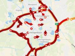 Het verkeer rondom Den Bosch stond muurvast. 