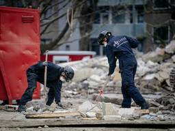 De ravage na de explosies aan de Tarwekamp in Den Haag (foto: ANP).