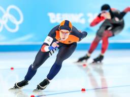 Ireen Wüst in actie tijdens de Olympische Spelen van 2022 (Foto: ANP)