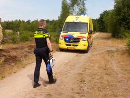 Mountainbiker gevonden op heide, traumahelikopter opgeroepen