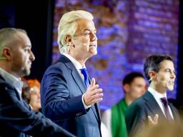 Jimmy Dijk (SP), Geert Wilders (PVV) en Rob Jetten (D66) tijdens het Debat van het Zuiden (foto: ANP/Robin Utrecht).