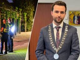 Het huis dat weer open mag en burgemeester Teun Heldens (foto's: archief).