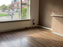 Een schimmelvlek boven de verrotte plint (foto: Gapph).