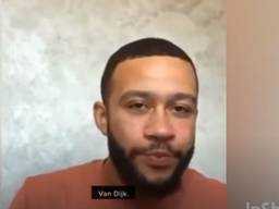 Depay nam een rap over Virgil van Dijk op (foto: screenshot video).