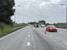 De A59 is deels afgezet (foto: ANWB).