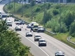 Het ongeluk op de A2 (beeld: Rijkswaterstaat).